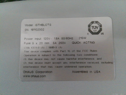 Ohaus ISTHBLCTS Incubating Cooling Thermal Shaker w/ 5ml Block FULLY TESTED