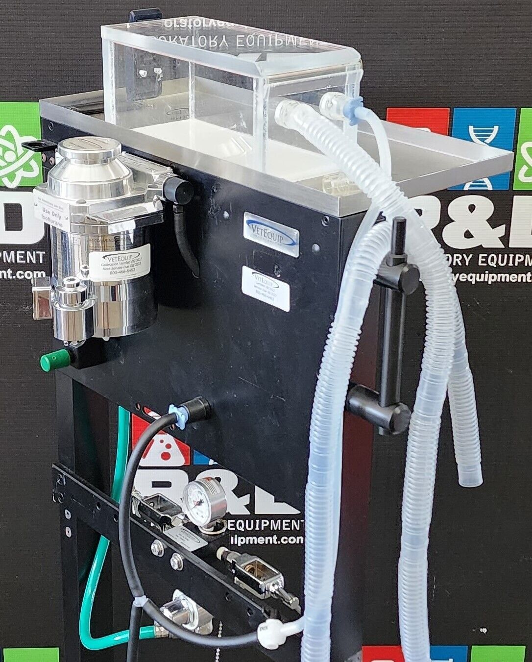 VetEquip Veterinary Rodent Anesthesia System, Isoflurane Vaporizer With Cart