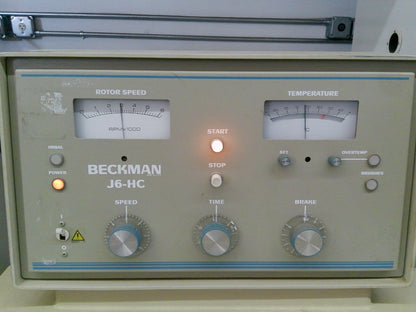 Beckman J6-HC Refrigerated Floor Centrifuge w/ JS-4.2 Rotor & Buckets 240v