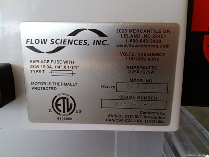 Flow Sciences 3ft ETA3624HEPA Filtered Balance, Vented Enclosure, FULLY TESTED