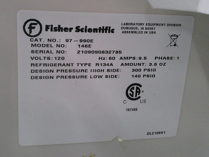 Fisher Scientific 146E Low Temperature Incubator 6.1Cf 120v FULLY TESTED