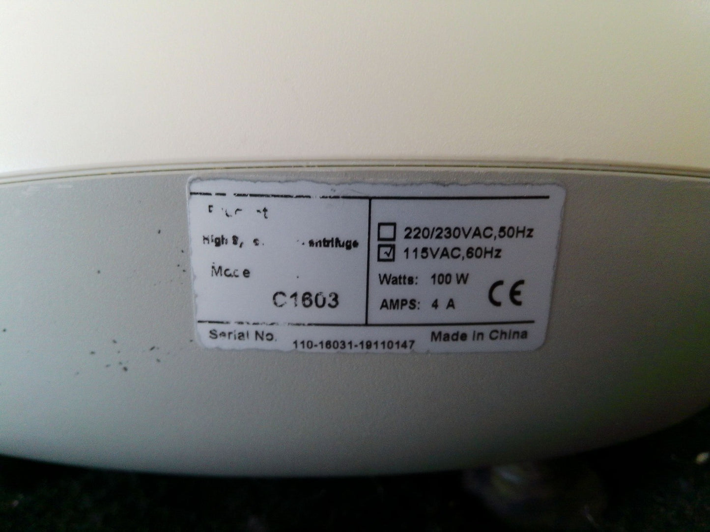 VWR C1603 High Speed Microcentrifuge w/ Rotor & Lid