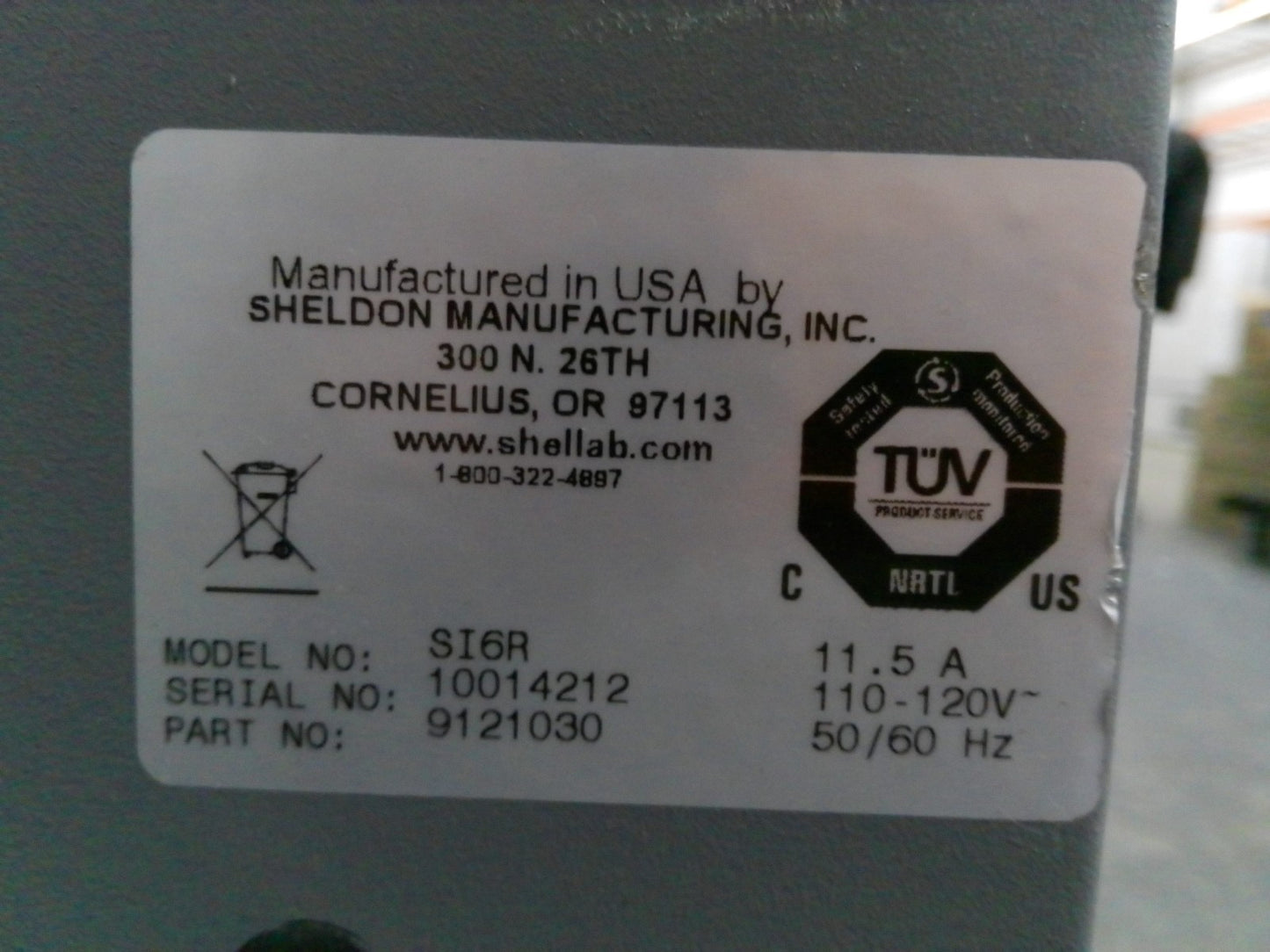 Shel Lab SI6R Shaking Incubator 5.5Cf 120v FULLY TESTED