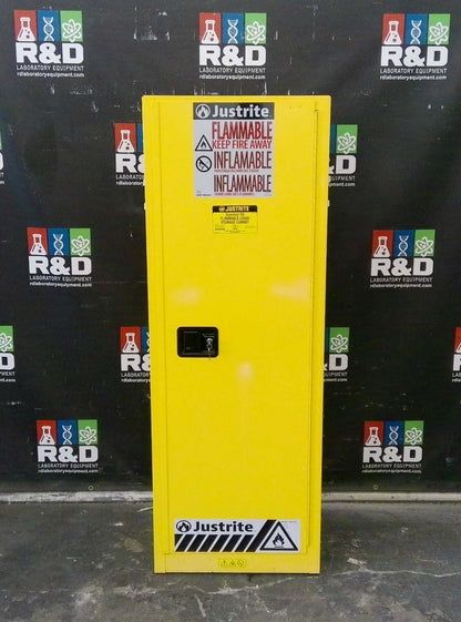 Justrite 892220 Flammable Storage Cabinet Self Closing Doors 22 Gal