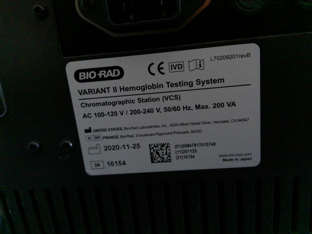 Bio-Rad VARIANT II VCS Hemoglobin Testing System