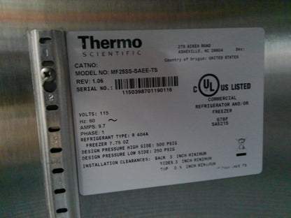 Thermo Scientifc MF25SS-SAEE-TS -30C Laboratory Freezer 24Cf FULLY TESTED