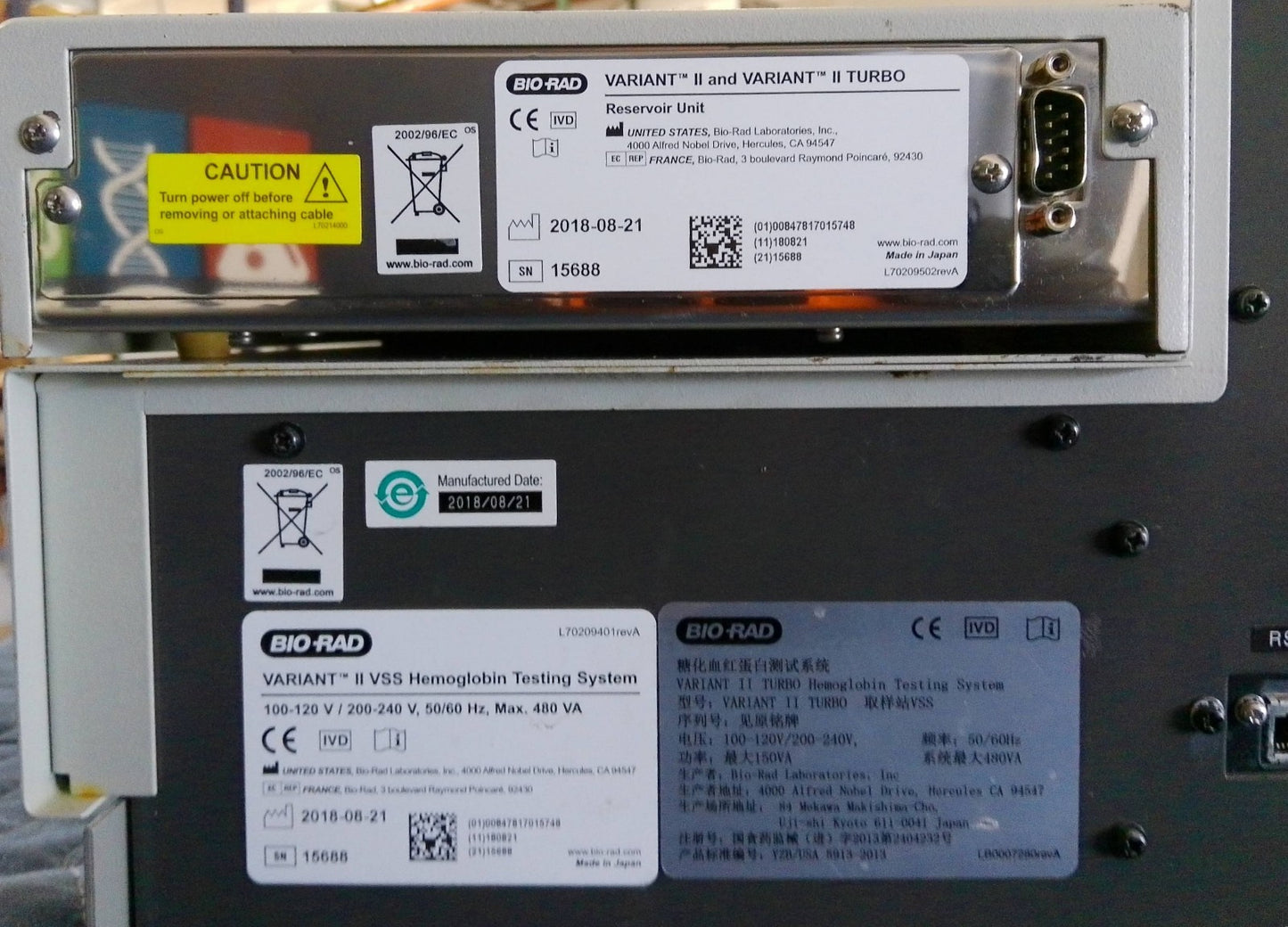 Bio-Rad VARIANT II VCS Hemoglobin Testing System