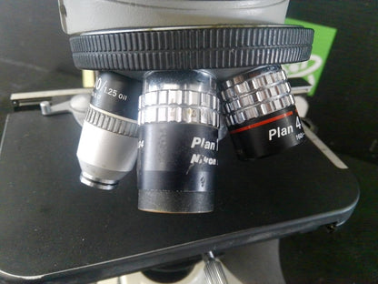 Nikon Optiphot 2 Phase Contrast Microscope w/ 6 Objectives & Lamp Power Supply