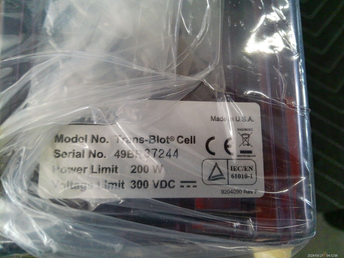 Bio-Rad 1703946 Trans-Blot Cell - Transfer Cell w/ Plate Electrodes NEW-OPEN BOX