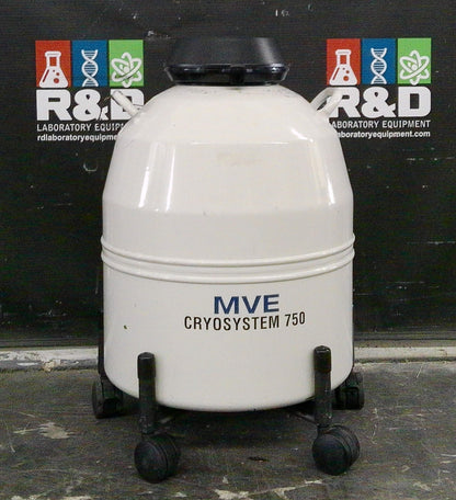 MVE Cryosystem 750 LN2 Liquid Nitrogen Dewar Storage Tank 47L w/ Racks & Cart