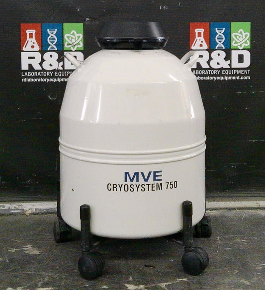 MVE Cryosystem 750 LN2 Liquid Nitrogen Dewar Storage Tank 47L w/ Racks & Cart