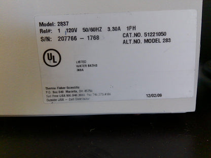 Thermo Scientific 2837 Precision 2837 Digital Heated Water Bath 12L (2009)