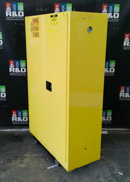 Uline H-1564S-Y Flammable Storage Cabinet Self Closing Doors 45 Gal