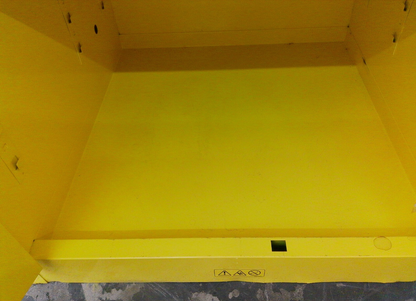 Uline H-1565S-Y Flammable Storage Cabinet Self Closing Doors 60 Gal