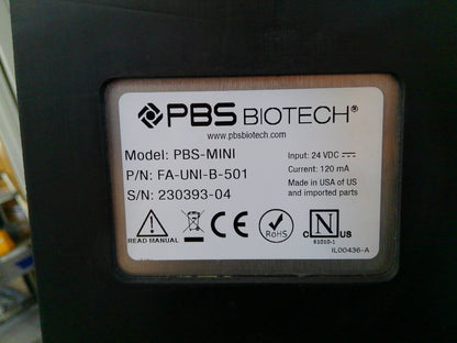 PBS Biotech PBS-Mini Bioreactor Stir Platform FA-UNI-B-501 w/ Power Supply x4