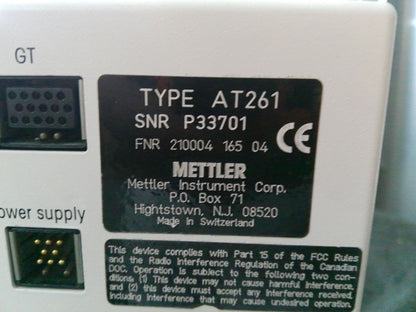 Mettler AT261 Delta Range Analytical Balance Max: 205g/62g d=0.1mg/0.01mg TESTED