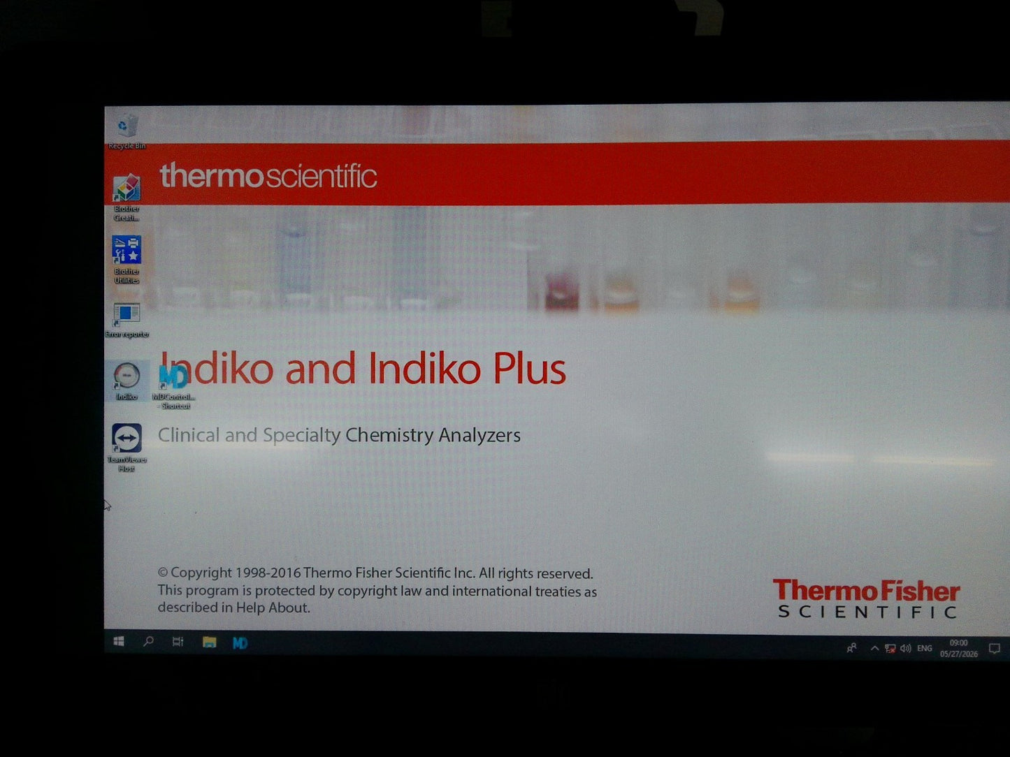 Thermo Fisher Scientific 864 Indiko Clinical Chemistry Analyzer w/ PC & Software