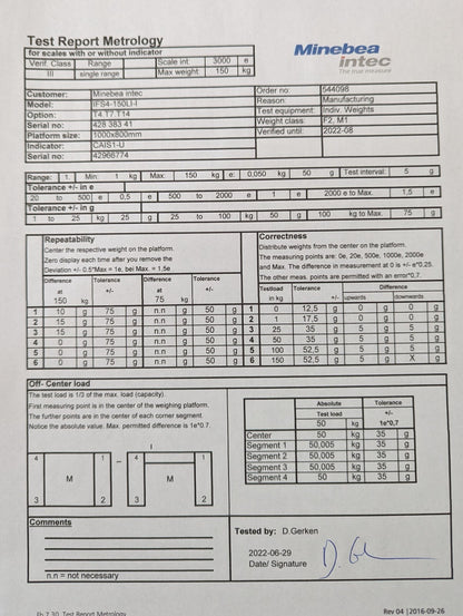 Minebea Intec IFS4 Floor Scale Drum Ramp Platform Sartorious Stainless Steel