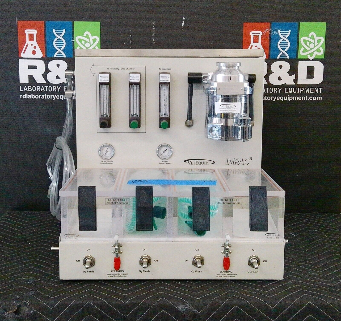 VetEquip Impac 6 Quad-Chamber Rodent/Mouse Veterinary Anesthesia System
