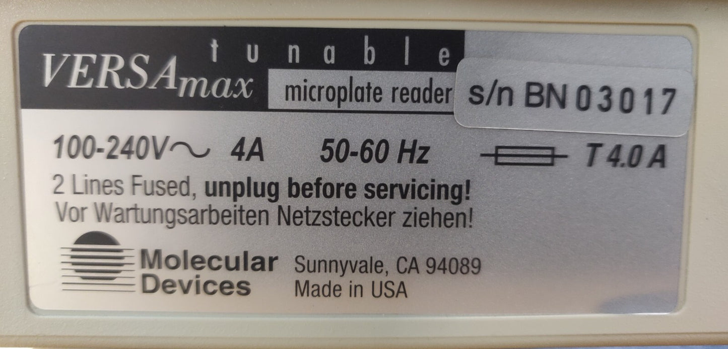 Molecular Devices VersaMax Tunable Microplate Reader 120v
