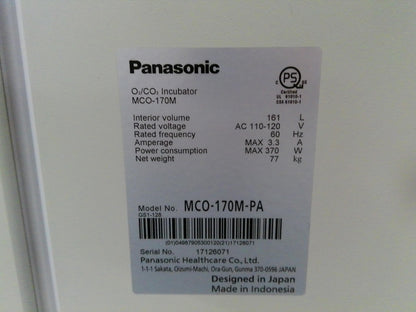 PHCbi MCO-170M-PA O2/CO2 Double Stack Incubator FULLY TESTED