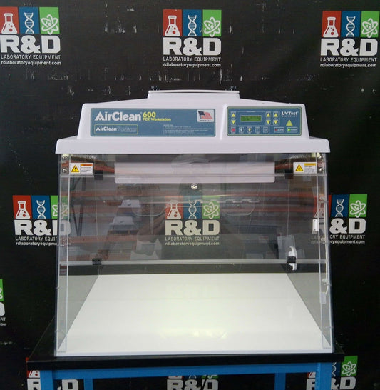 AirClean Systems PCR 3ft Laminar Flow Workstation w/HEPA & Blower, UV,Fluorecent