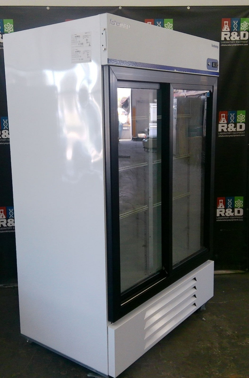 FisherBrand FBG46RPLA Isotemp Glass Double Door Laboratory +4C Refrigerator 46Cf