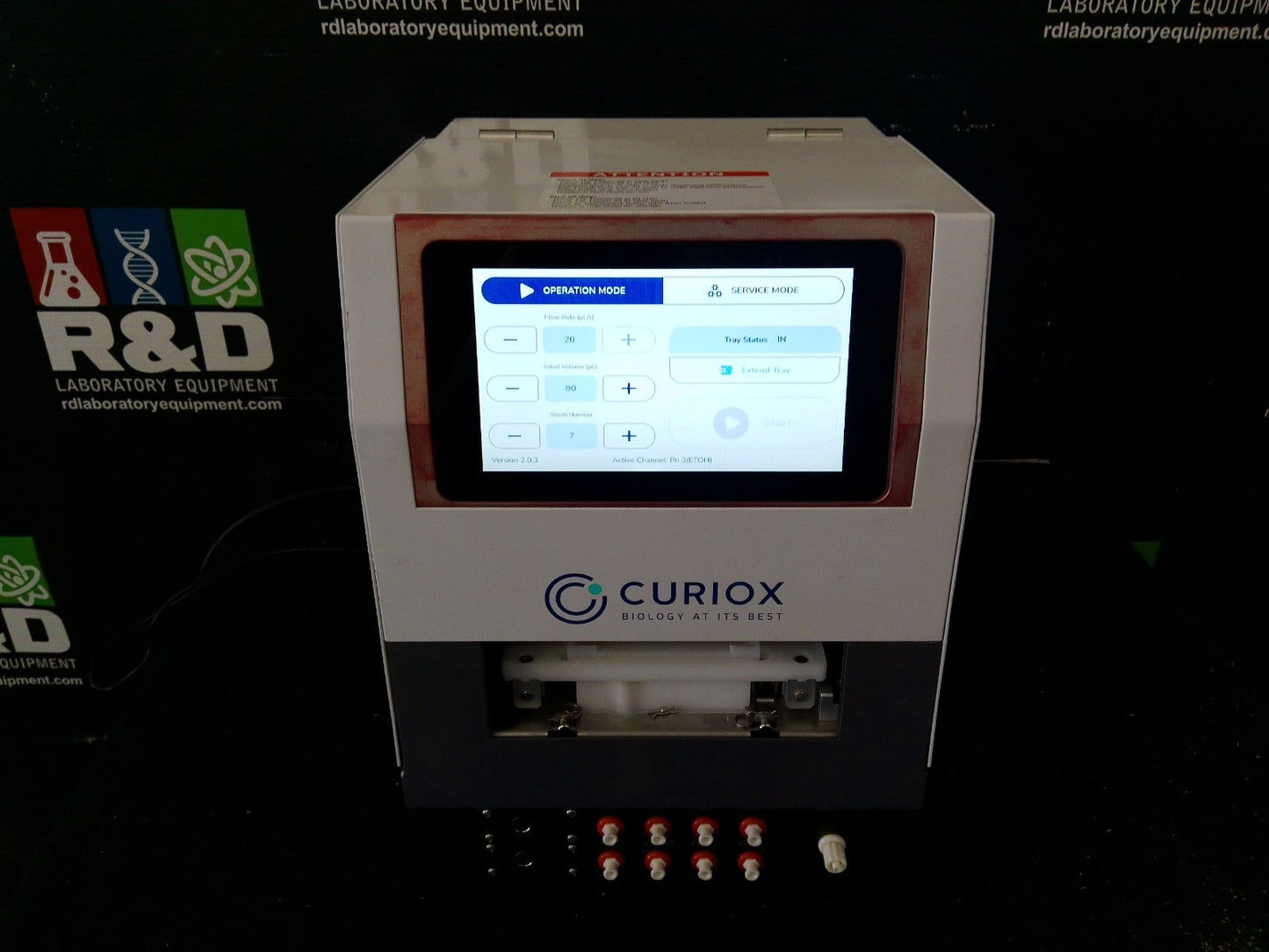 Curiox HT Buffer Exchanger 5 w/ HT2000 Laminar Wash Station 96