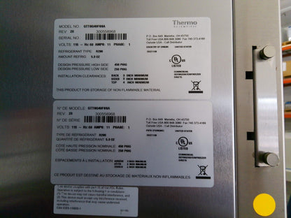 Thermo Scientific GTTSG49FSSA Double Door -20c Laboratory Freezer (2022) TESTED