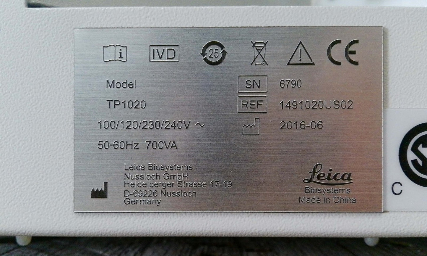 Leica Biosystems TP1020 Tissue Processor (2016)