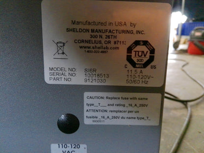 Shel Lab SI6R Incubator Shaker 5.5Cf 120v FULLY TESTED