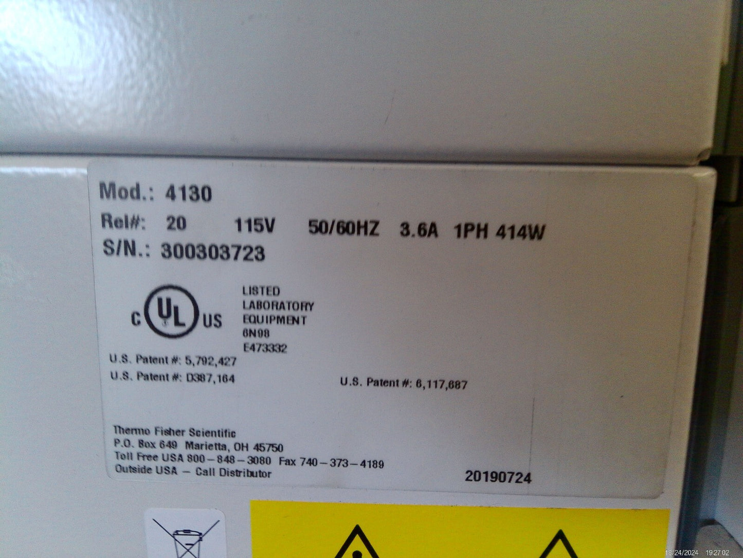 Thermo Forma 4130 Series 3 Water Jacketed CO2 Double Stack Incubator TESTED