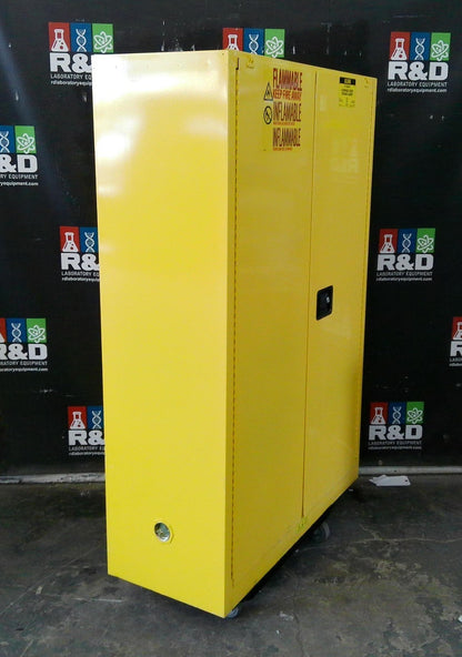 Uline H-1564S-Y Flammable Storage Cabinet Self Closing Doors 45 Gal