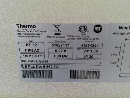 Thermo Scientific 4ft HERAsafe KS A2 Biosafety Cabinet w/UV, Stand, and Remote