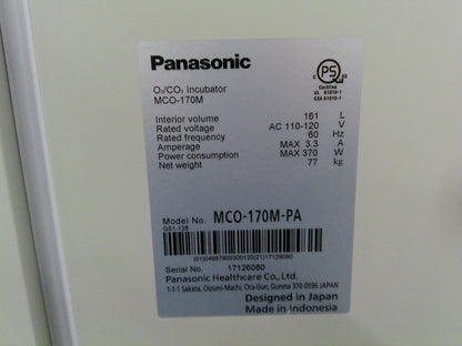 PHCbi MCO-170M-PA O2/CO2 Double Stack Incubator FULLY TESTED