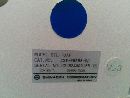 Shimadzu SIL-10 VP HPLC Auto Injector, Liquid Chromographer, UV-VIS System