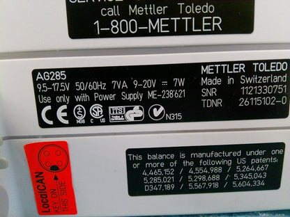 Mettler Toledo AG285 Analytical Balance - Calibrated & FULLY TESTED