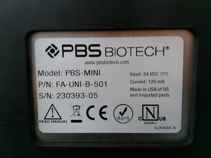 PBS Biotech PBS-Mini Bioreactor Stir Platform FA-UNI-B-501 w/ Power Supply x4