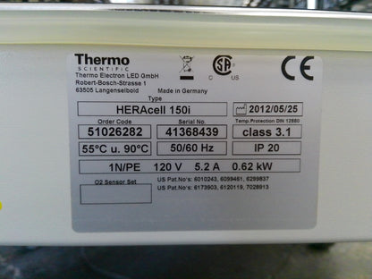 Thermo Heracell 150i Double Stack CO2 Incubators (2012) Calibrated