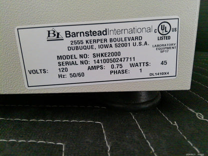 Barnstead/ Lab-Line SHKE2000 MaxQ 2000 Digital Benchtop Orbital Platform Shaker