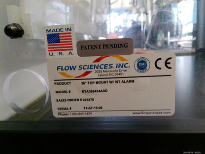Flow Sciences 3ft ETA3624HEPA Filtered Balance, Vented Enclosure, FULLY TESTED