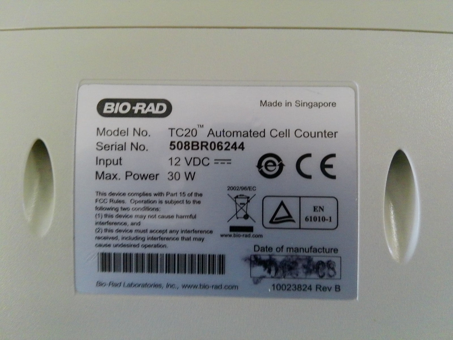 Bio-Rad TC20 Automated Cell Counter