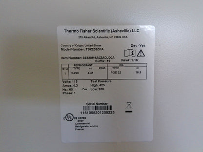 Thermo Scientific TSX2320FA -20C Laboratory Freezer 23Cf FULLY TESTED 2021