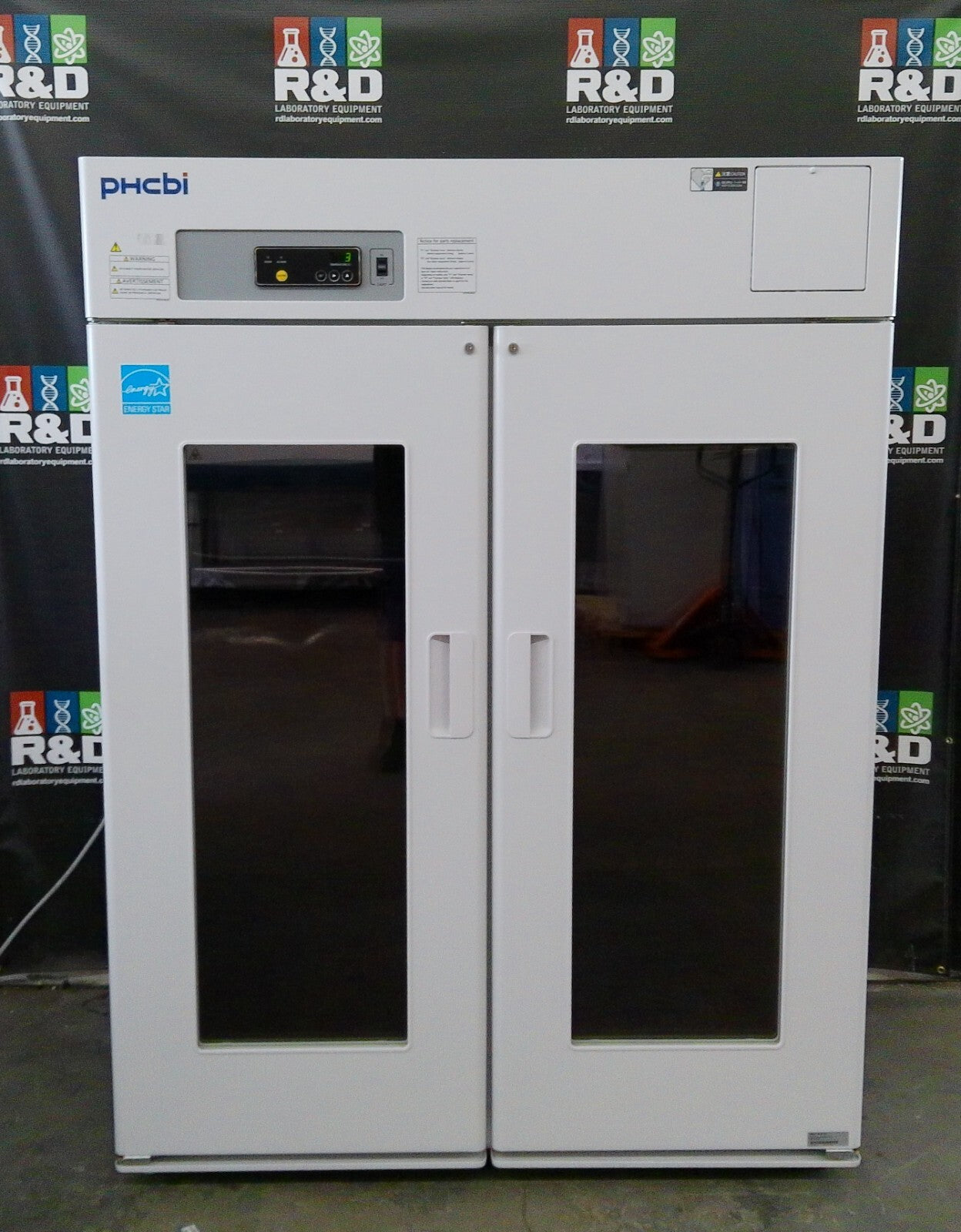 PHCbi MPR-1412R-PA Double Door Pharmaceutical Refrigerator 48Cf 120v