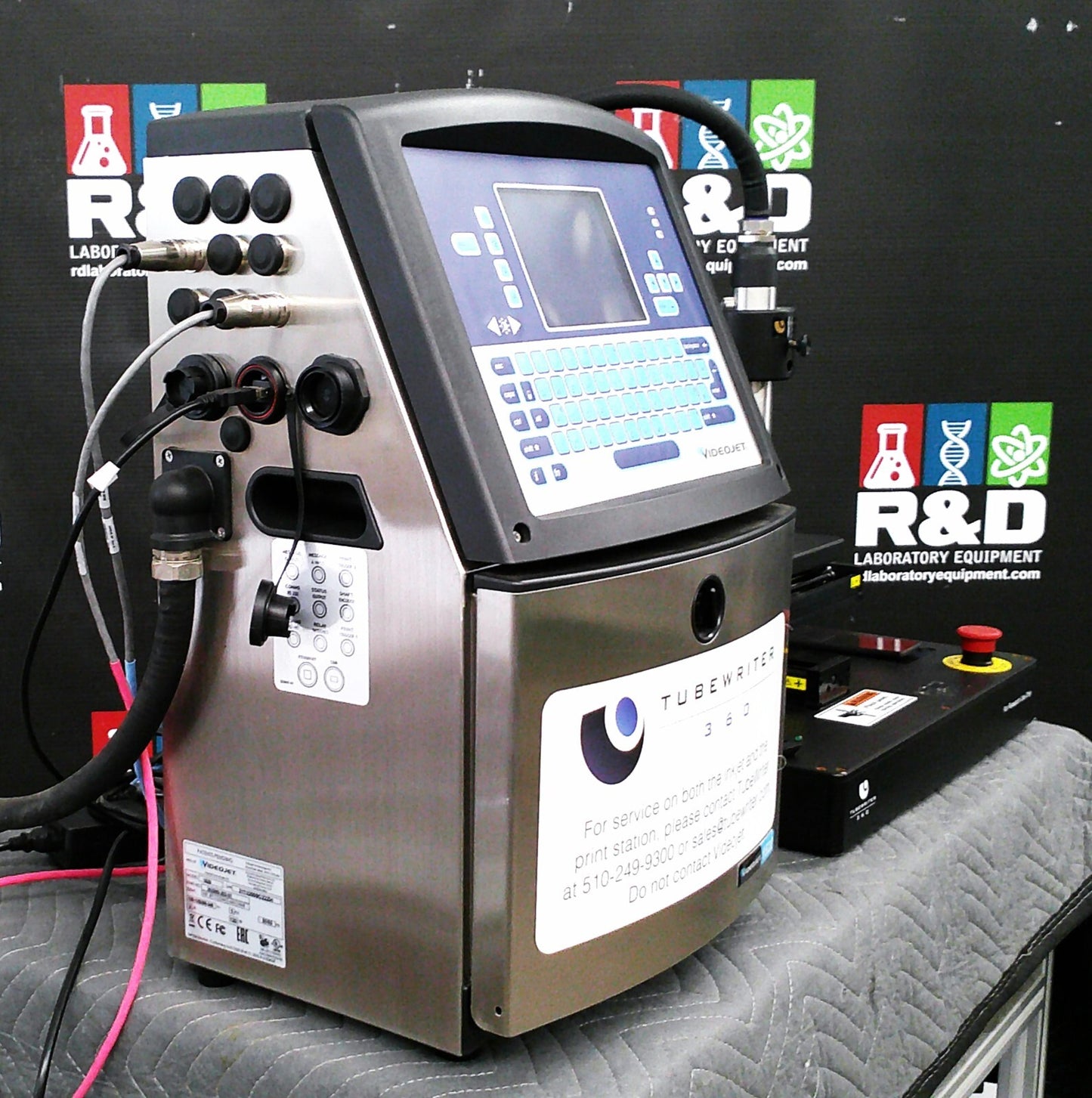 Tubewriter 360 & Videojet 1520 Laboratory Tube Vial Labeling System w/ Software