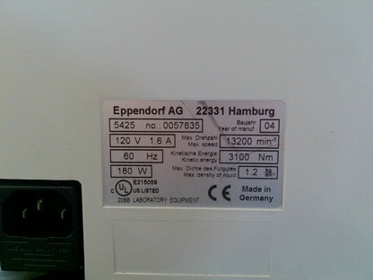 Eppendorf 5415D Centrifuge w/ F-45-24-11 Rotor FULLY TESTED