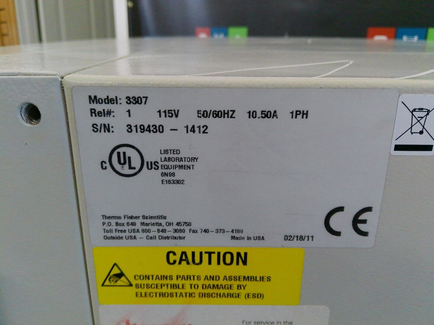 Thermo Scientific 3307 Steri-Cult CO2 Incubator 8.2Cf 120v
