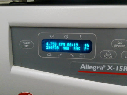 Beckman Allegra X-15R Refrigerated Benchtop Centrifuge w/Rotor, Buckets, Inserts