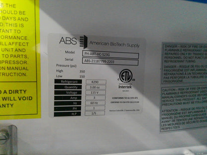 ABS American Biotech Supply PH-ABT-HC-S23G +4C Laboratory Refrigerator 23Cf 120v