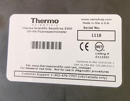 Thermo Scientific NanoDrop 3300 Fluorescence Fluorospectrometer ND-3300